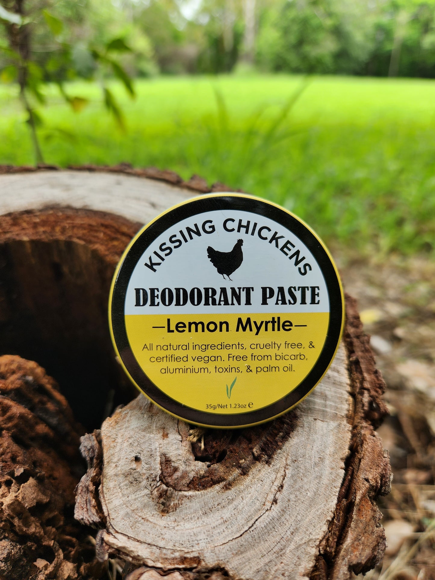 Kissing Chickens Bicarb-Free Natural Deodorant Paste - Lemon Myrtle 35g tin