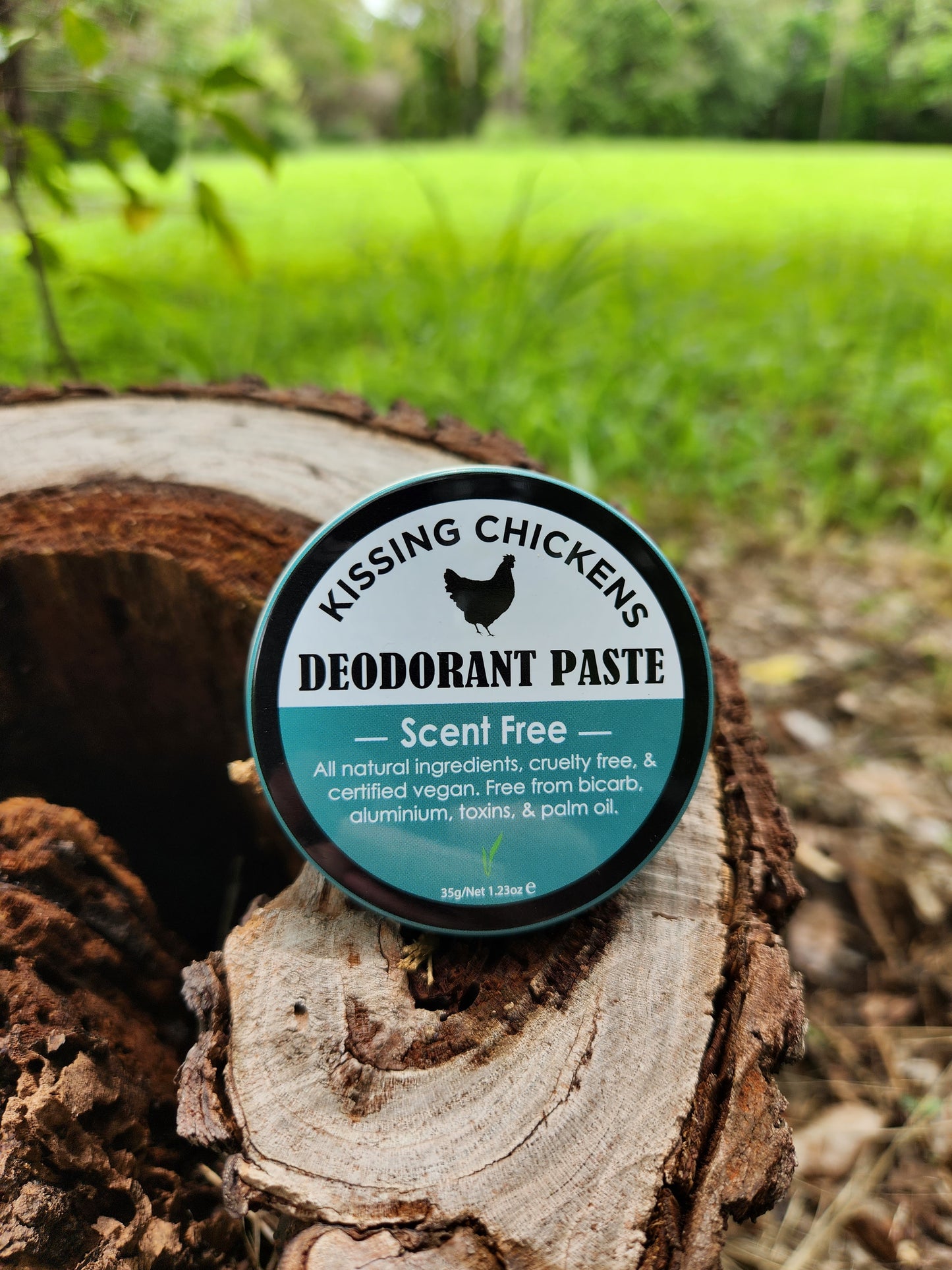 Kissing Chickens Bicarb-free Natural Deodorant Paste - Scent Free 35g tin