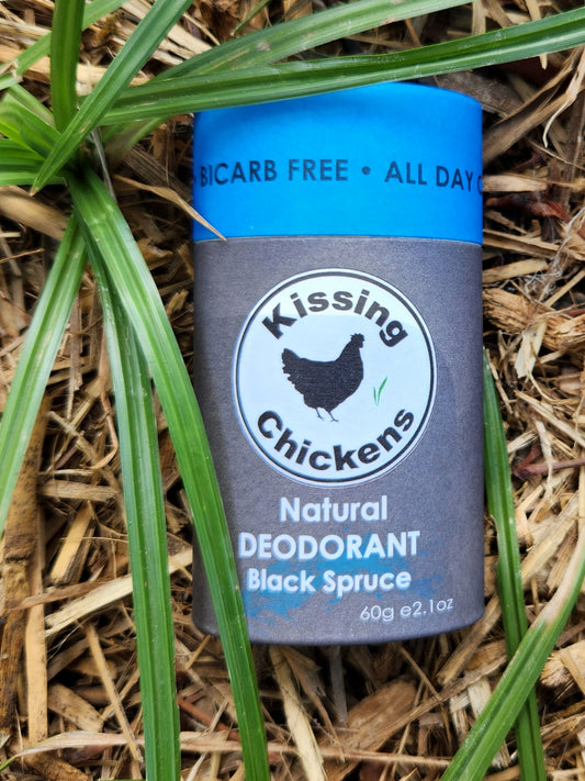 Kissing Chickens Natural Bicarb-Free Deodorant Stick - 60g Black Spruce