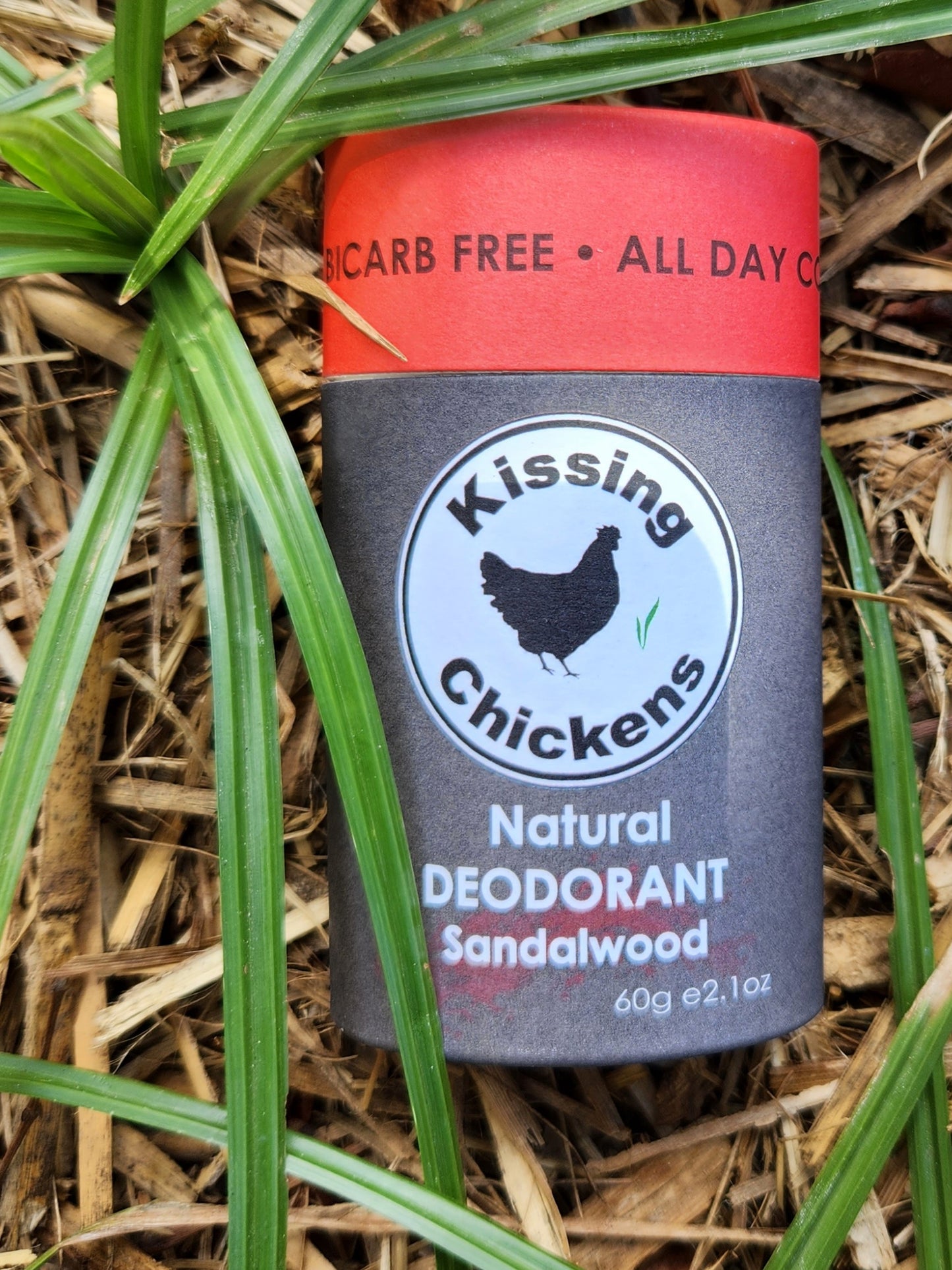 Kissing Chickens Natural Bicarb-Free Deodorant Stick Low Scent - 60g Sandalwood