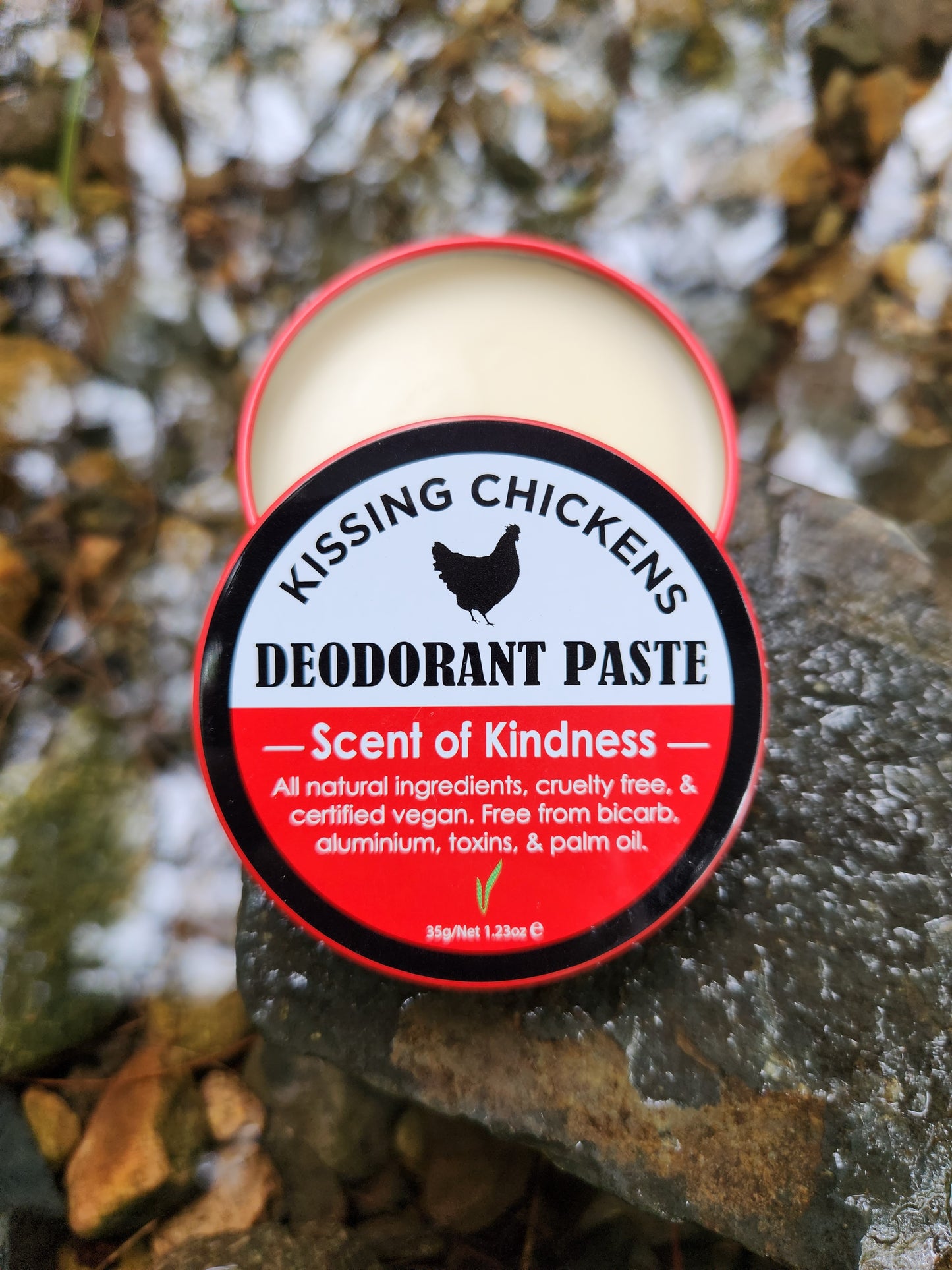 Kissing Chickens Bicarb-Free Natural Deodorant Paste - Scent of Kindness 35g tin