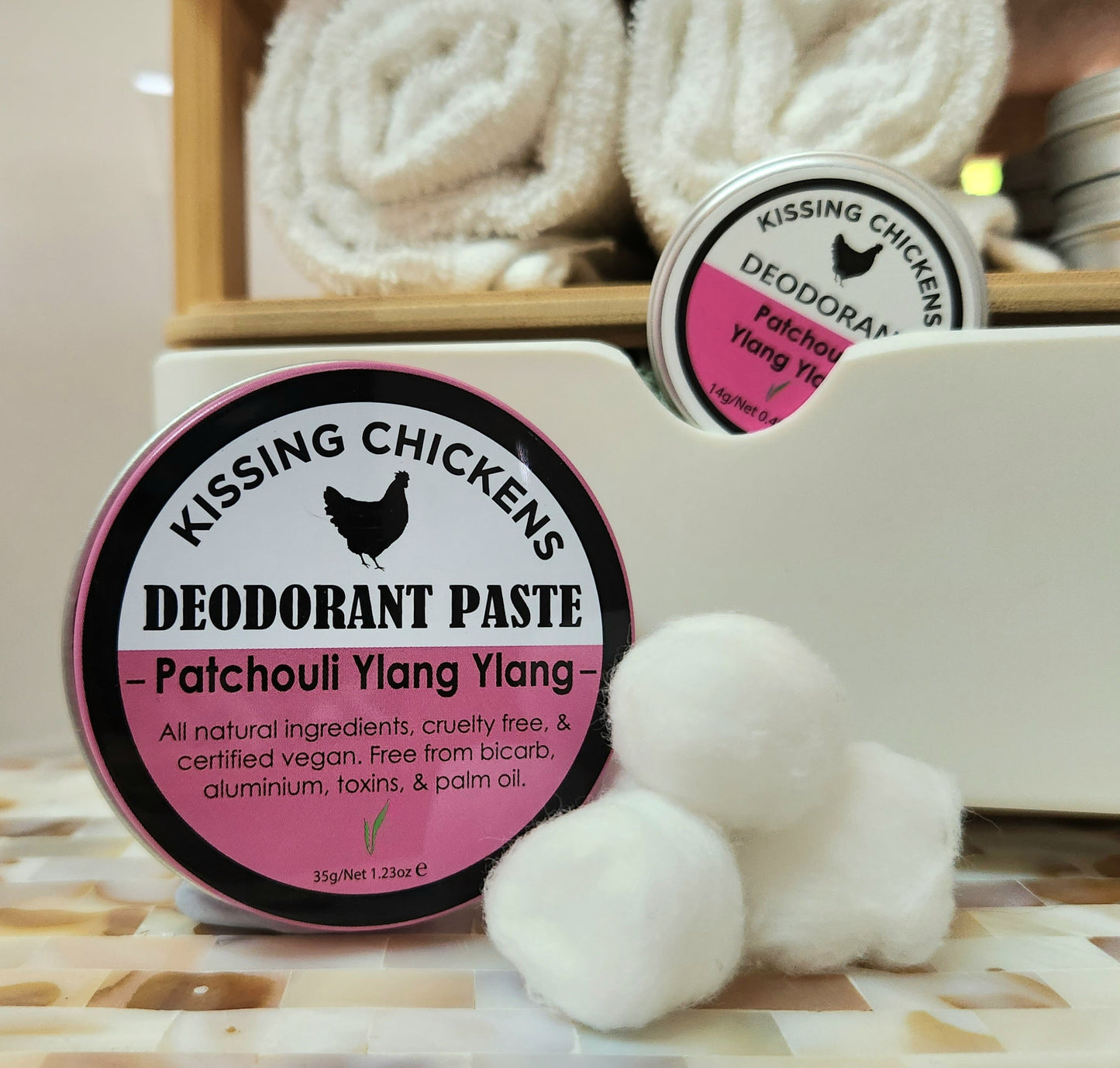 Kissing Chickens Bicarb-Free Natural Deodorant Paste - Patchouli & Ylang Ylang 35g tin