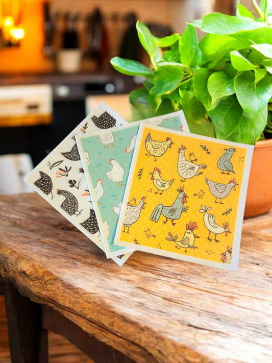 Reusable Kitchen Chicken Patterned Cloths