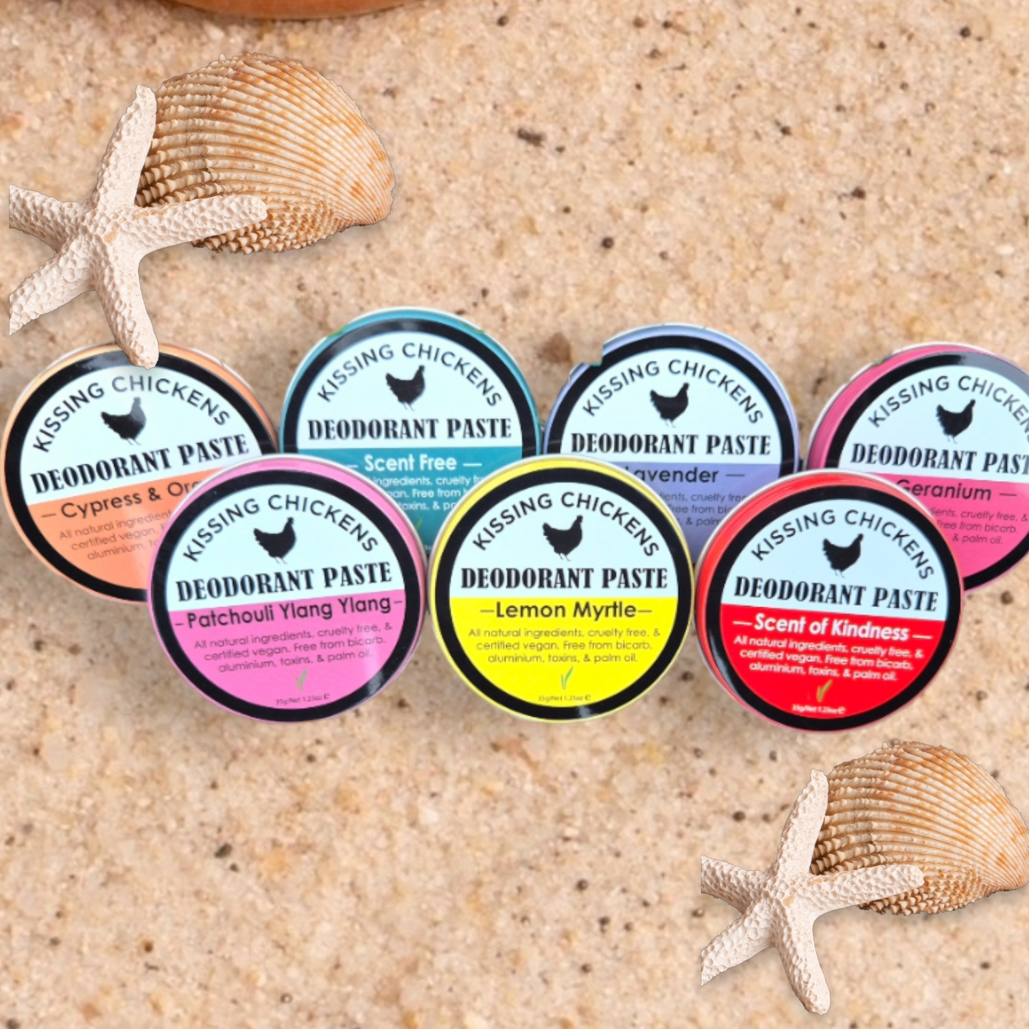 Kissing Chickens Deodorant Paste - 7 varieties