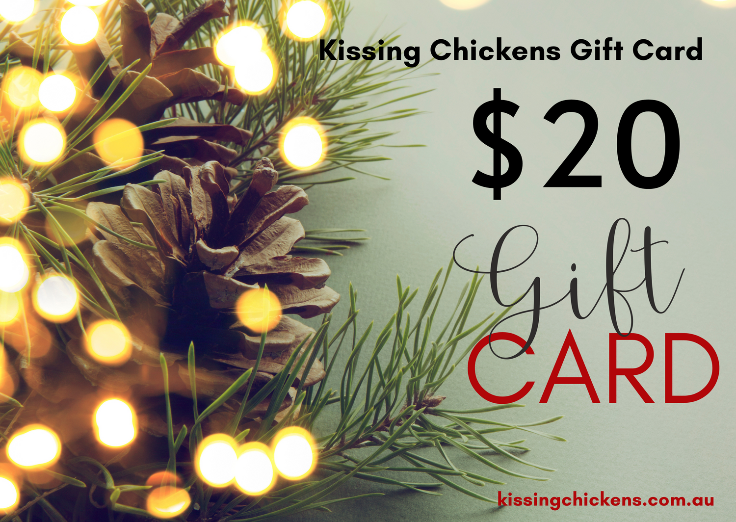 Kissing Chickens Gift Card - $20