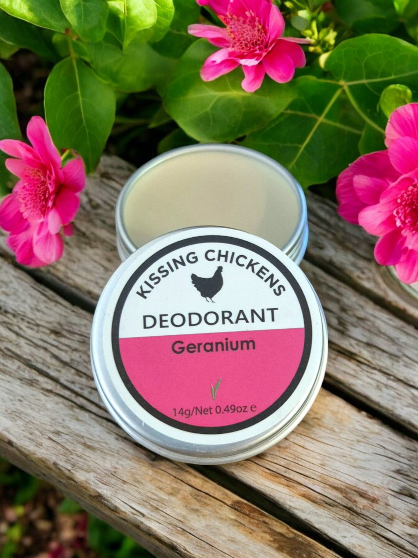 Kissing Chickens mini tin Geranium