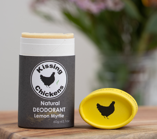 Kissing Chickens Natural Bicarb-Free Deodorant Stick - 60g Lemon Myrtle